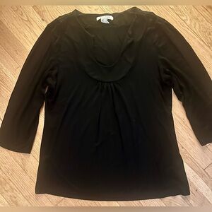 White House Black Market U-cut Neckline Top Sz Lg